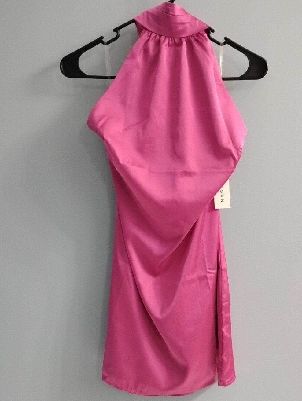 NWT PacSun Hot Pink Halter Dress Size Medium - Picture 6 of 6